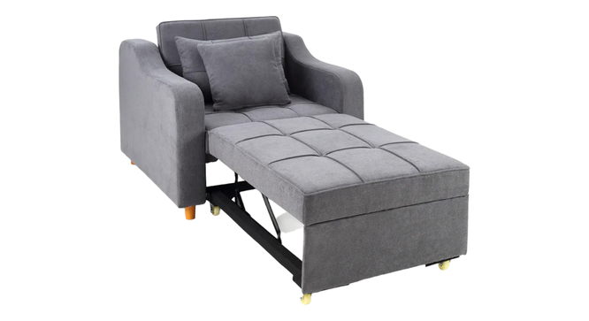 Alysha 1 Seater Sofa Cum Bed in Yellow Color (Grey) by Urban Ladder - Design 1 Template - 896150