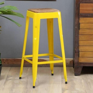 Metal Bar Stools Design Java Metal Bar Stool in Yellow Colour