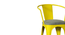Karu Metal Chair With Cushion ( Yellow ) (Yellow) by Urban Ladder - Cross View Design 1 - 896198