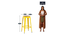 Java Metal Bar Stool Wooden Seat ( Yellow ) (Yellow Finish) by Urban Ladder - Dimension - 896202