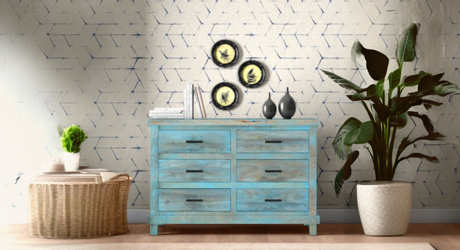 Danta Chest of Drawer (Rustic Finish) by Urban Ladder - Design 1 Side View - 896313