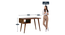 Panck Study Table (Brown Finish) by Urban Ladder - Design 1 Dimension - 896331