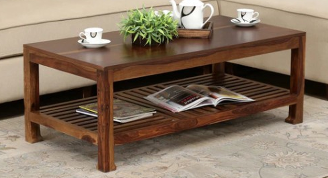 Denver  Coffee Table (PROVINCIAL TEAK Finish) by Urban Ladder - Design 1 Side View - 896372