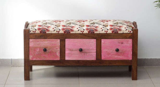 Mildred Bench (Natural Oak Finish) by Urban Ladder - Ground View Design 1 - 896379