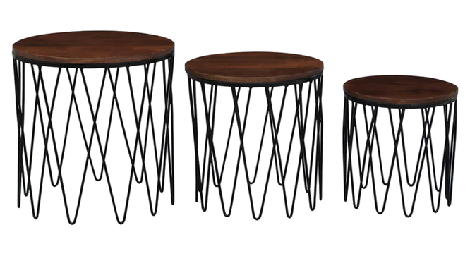 Terry Nested  Table (Walnut Finish) by Urban Ladder - Ground View Design 1 - 896417