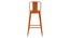 Anton Bar  Stool (Orange Finish) by Urban Ladder - Design 1 Side View - 896450