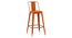Anton Bar  Stool (Orange Finish) by Urban Ladder - Ground View Design 1 - 896453
