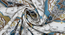 Noguchi White Fabric Bedsheet (Double Size, Multicolor) by Urban Ladder - Design 1 Side View - 897224