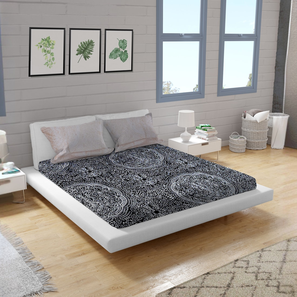 Double Bedsheet Design Black 350 TC Cotton Double Size Bedsheet