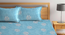 Of_The_Grid   Turquoise Floral 400 TC Pure Cotton Fitted Double Bedsheet with 2 Pillow Covers (King Size, Multi) by Urban Ladder - Design 1 Full View - 897428