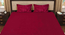 Vermont   Red Solid Woolen Fitted Double Bed Sheet with 2 Pillow Covers (Light Pink, King Size) by Urban Ladder - Design 1 Full View - 897533