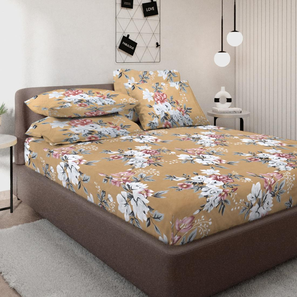 Bedsheets Design Multi TC Cotton Blend King Size Bedsheet
