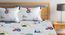 Jharoka   Multicolour Cartoon Characters 300 TC Cotton Blend Fitted Double Bedsheet with 2 Pillow Covers (King Size, Multi) by Urban Ladder - Design 1 Full View - 897674