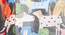 Myers   Multicolour Cartoon Characters 300 TC Cotton Blend Fitted Double Bedsheet with 2 Pillow Covers (King Size, Multi) by Urban Ladder - - 