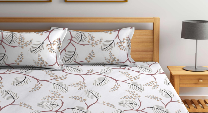 Tetris   Multicolour Floral 300 TC Cotton Blend Fitted Double Bedsheet with 2 Pillow Covers (King Size, Multi) by Urban Ladder - Design 1 Full View - 897722