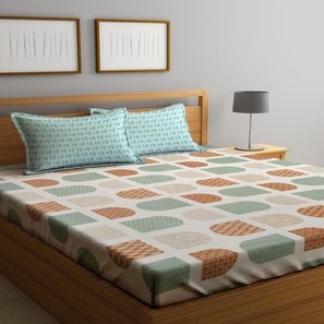 Cotton Bedsheets Design Multi TC Cotton Blend King Size Bedsheet
