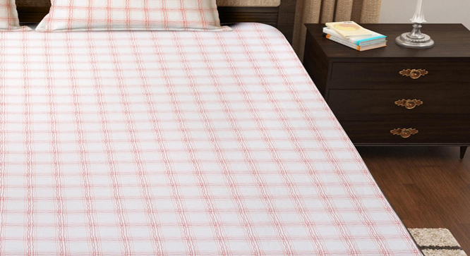 Amaran   Multicolour Geometric 300 TC Cotton Blend Fitted Double Bedsheet with 2 Pillow covers (King Size, Multi) by Urban Ladder - Design 1 Full View - 898089