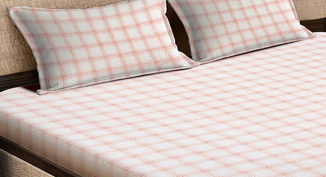 Amaran   Multicolour Geometric 300 TC Cotton Blend Fitted Double Bedsheet with 2 Pillow covers (King Size, Multi) by Urban Ladder - - 
