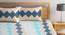 Lincoln   Multi Abstract 300 TC Cotton Blend Fitted Super King Double Bedsheet with 2 Pillow covers (Double Size, Multi) by Urban Ladder - Design 1 Full View - 898348