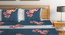 Mustang   Multi Floral 300 TC Cotton Blend Fitted Double Bedsheet with 2 Pillow Covers (Blue, King Size) by Urban Ladder - Design 1 Full View - 898396