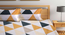 Zeile   Multi Geometric 300 TC Cotton Blend Fitted Super King Double Bedsheet with 2 Pillow covers (Double Size, Multi) by Urban Ladder - Design 1 Full View - 898397
