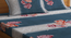 Mustang   Multi Floral 300 TC Cotton Blend Fitted Double Bedsheet with 2 Pillow Covers (Blue, King Size) by Urban Ladder - - 