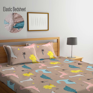Bedsheets In Hyderabad Design Java Blue TC Cotton Blend King Size Bedsheet