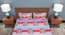 Hevea   Multicolour Cartoon Characters 300 TC Cotton Blend Elasticated Double BedSheet with 2 Pillow Cover (Grey, King Size) by Urban Ladder - - 