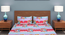 Hevea   Multicolour Cartoon Characters 300 TC Cotton Blend Elasticated Double BedSheet with 2 Pillow Cover (Grey, King Size) by Urban Ladder - Design 1 Full View - 898498