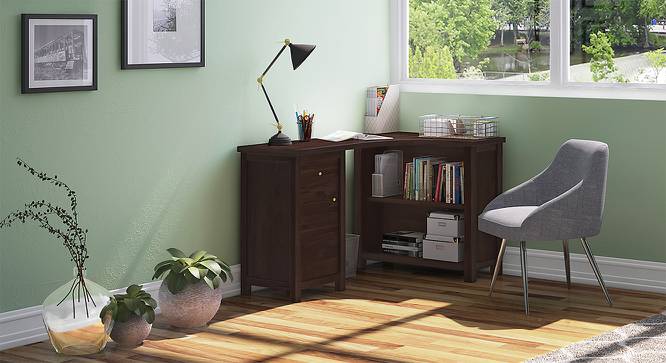 Dickens Corner Desk (Mahogany Finish) by Urban Ladder - Full View Design 1 - 89858