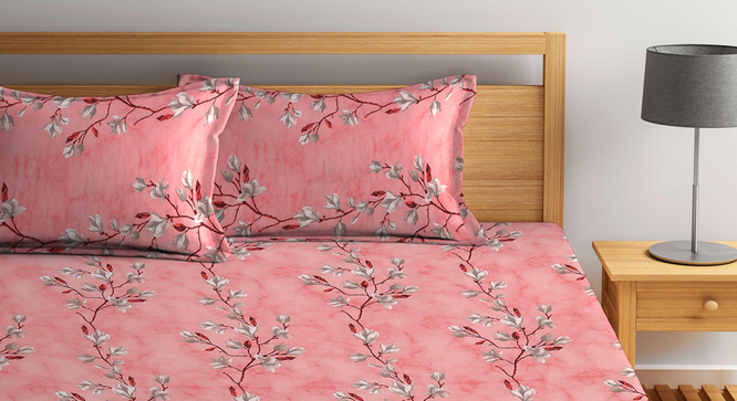 Jerry   Multicolour Floral 400 TC Pure Cotton Double Bedsheet with 2 Pillow Covers (King Size, Multi) by Urban Ladder - Design 1 Full View - 898654