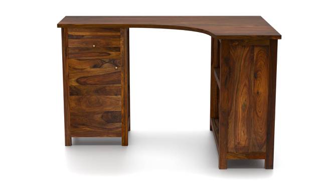 Teak top corner desk