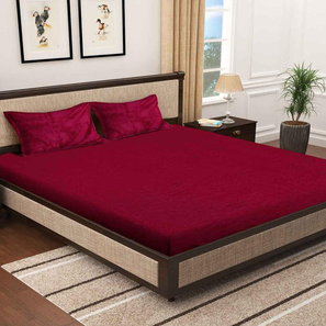 Bedsheets Design Peach TC Wool King Size Bedsheet