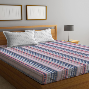 Cotton Bedsheets Design Multi TC Cotton Blend King Size Bedsheet