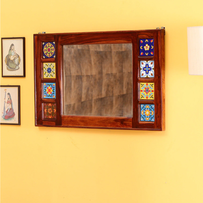 Twain Honey Oak Solid Wood Wall Mirror-image-8