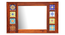 twain solid wood mirror in  honey oak colour (Honey Oak) by Urban Ladder - - 