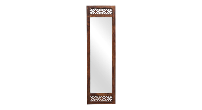 plato solid wood standing mirror in  brown colour (Brown) by Urban Ladder - - 