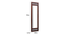 wodehouse solid wood mirror in  brown colour (Brown) by Urban Ladder - - 