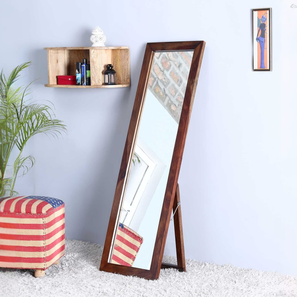 Sirius Standing Mirror Design philip solid wood standing mirror in  brown colour (Brown)