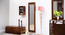 lincoln solid wood mirror in  brown colour (Brown) by Urban Ladder - - 