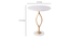 karu  Side Table (Polished Finish) by Urban Ladder - Design 1 Dimension - 899243