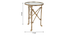 ovolo  Side Table (Polished Finish) by Urban Ladder - Design 1 Dimension - 899244