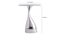 kelly  Side Table (Glossy Finish) by Urban Ladder - Design 1 Dimension - 899314
