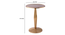 hevea  Side Table (Polished Finish) by Urban Ladder - Design 1 Dimension - 899357