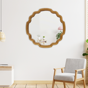 All Wall Decor In Noida Design Gold Resin Round Wall Mirror