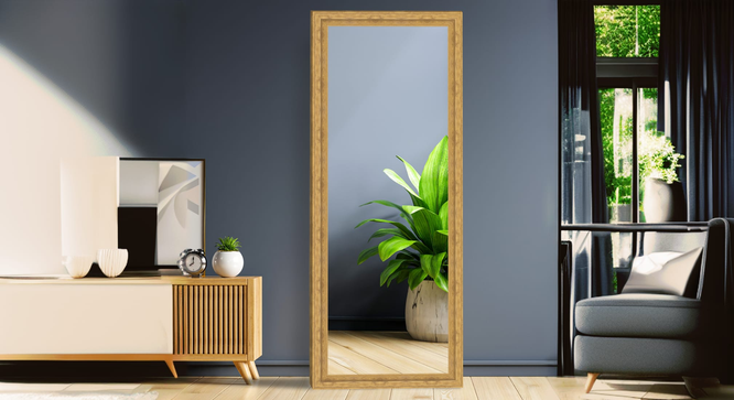 Yuko Wall Mirror (Brown) by Urban Ladder - Design 1 - 899425