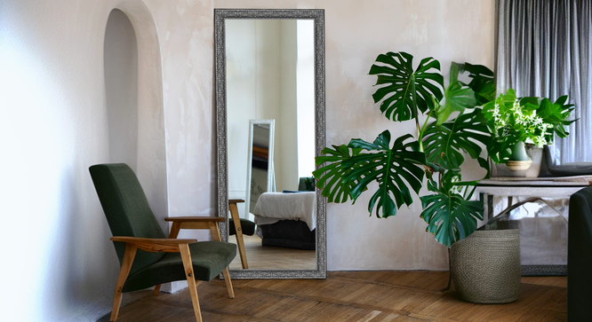 Ryouta Wall Mirror (Silver) by Urban Ladder - Design 1 - 899428