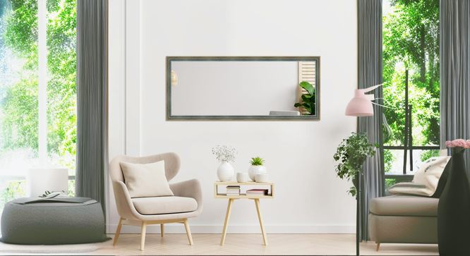 Yumako Wall Mirror (Gold) by Urban Ladder - Design 1 - 899453