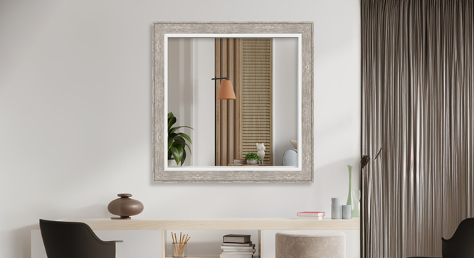 Garett Wall Mirror (Silver) by Urban Ladder - Design 1 - 899559