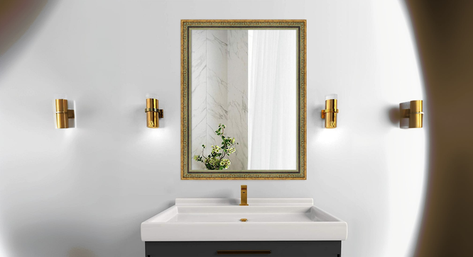 Alder Wall Mirror (Gold) by Urban Ladder - Design 1 - 899578